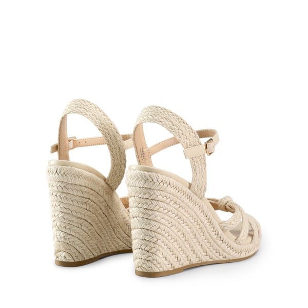 Espadrille Strappy Wedge Sandals - BEIGE-RAFFIA - 6