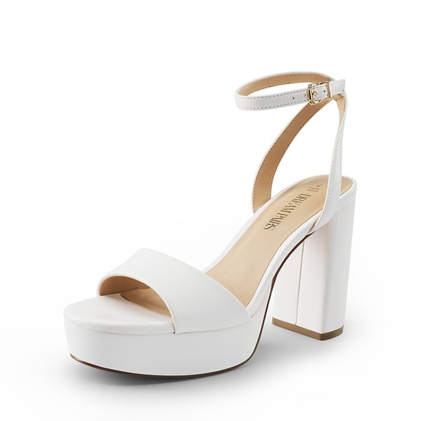 4 Inch Ankle Strap Platform Chunky Heel Sandals Dream Pairs