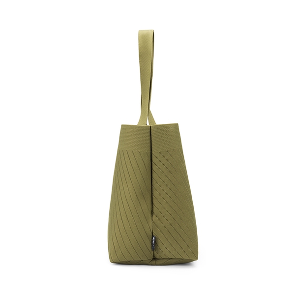 Sustainable Knitted Tote Bag - ARMY GREEN - 2