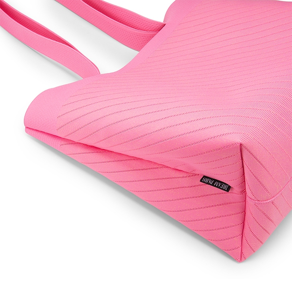 Sustainable Knitted Tote Bag - PINK - 3