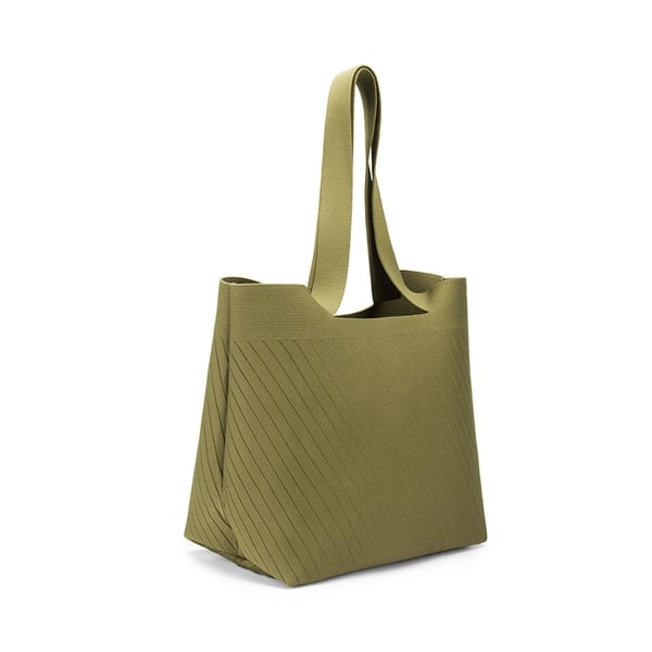 Sustainable Knitted Tote Bag - ARMY GREEN - 1