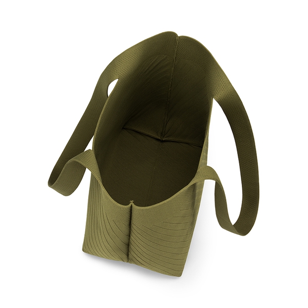 Sustainable Knitted Tote Bag - ARMY GREEN - 4