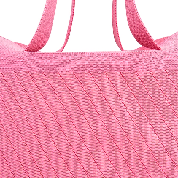 Sustainable Knitted Tote Bag - PINK - 5