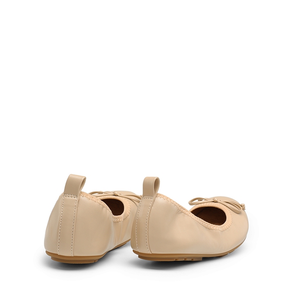 Foldable Bowknot Lightweight Ballet Flats - NUDE - 6