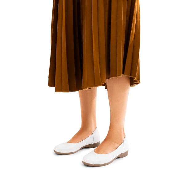 Comfortable Arch Support Dressy Flats - WHITE - 1