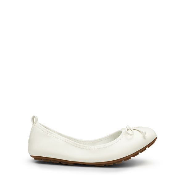 Foldable Bowknot Lightweight Ballet Flats - WHITE - 4