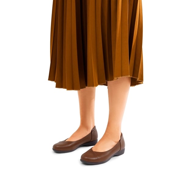 Comfortable Arch Support Dressy Flats - BROWN - 1