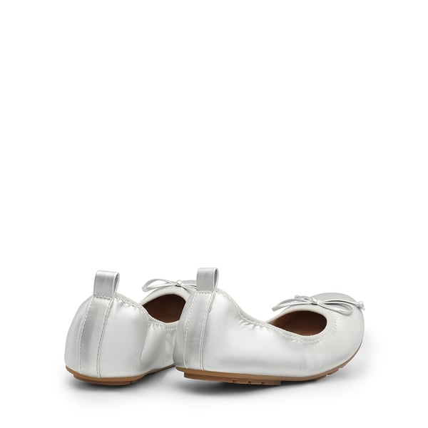 Foldable Bowknot Lightweight Ballet Flats - SILVER - 6
