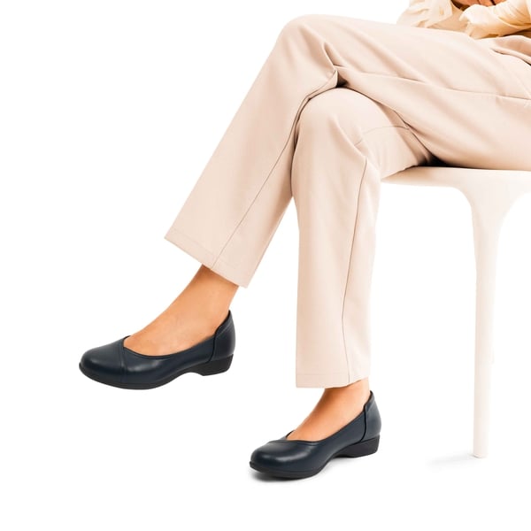 Comfortable Arch Support Dressy Flats - NAVY - 3
