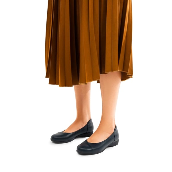 Comfortable Arch Support Dressy Flats - NAVY - 1