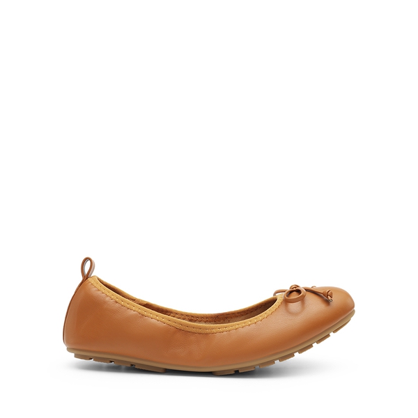 Foldable Bowknot Lightweight Ballet Flats - BROWN - 4