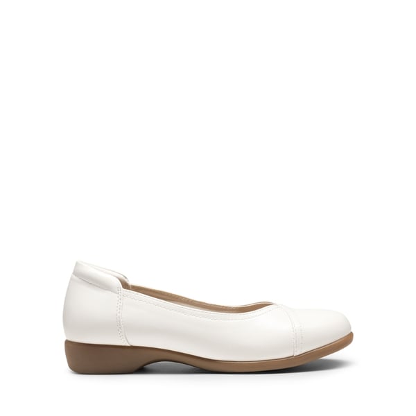 Comfortable Arch Support Dressy Flats - WHITE - 4