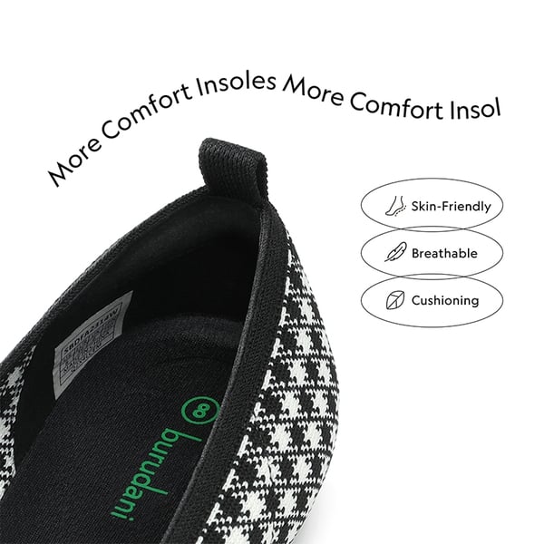 Flexible Pointed Toe Sustainable Loafers - BLACK PLAID - 2