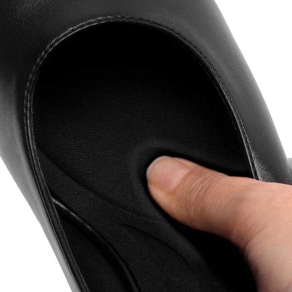 Low Kitten Heel Mary Jane Pumps - BLACK - 5