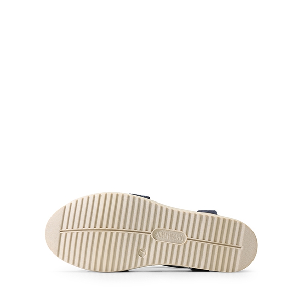 Cushioned Footbed Elastic Strap Sandals - BLUE-SUEDE - 6