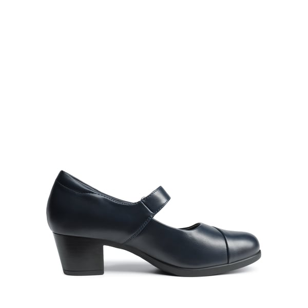 Arch Support Block Mary Jane Pumps - NAVY - 1