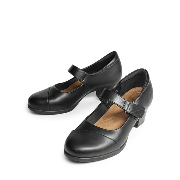 Arch Support Block Mary Jane Pumps - BLACK - 2