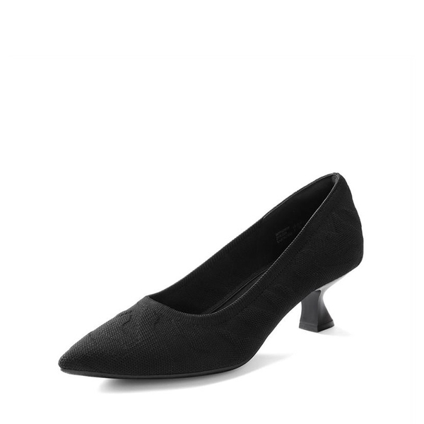 Comfy Low Heel Pumps - BLACK -  0