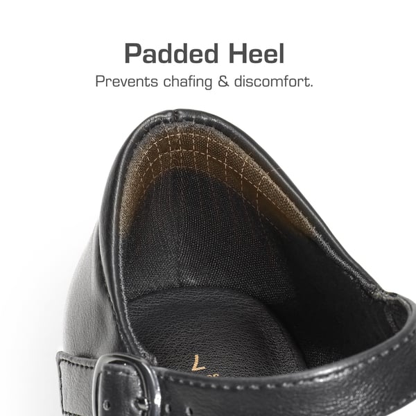 Comfortable Strap Low Block Heel Pumps - BLACK - 4