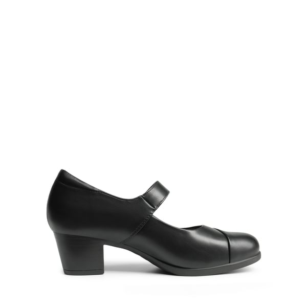 Arch Support Block Mary Jane Pumps - BLACK - 1