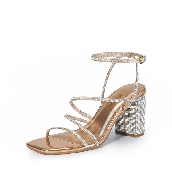Rose gold chunky heels closed toe online
