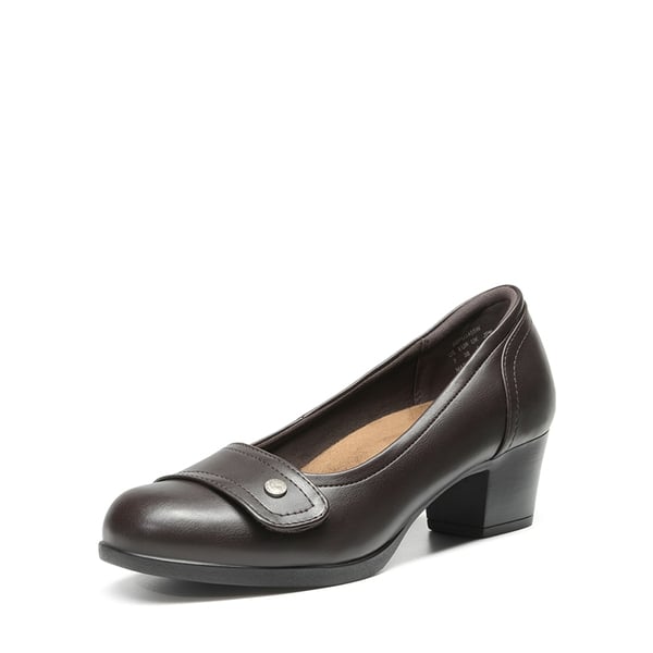 Comfortable Arch Support Slip On Pumps - BROWN -  0