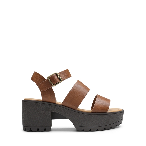 Platform Chunky Fisherman Sandals - BROWN - 4