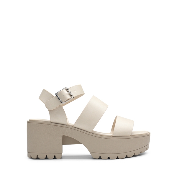 Platform Chunky Fisherman Sandals - BEIGE - 4