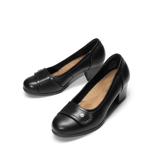 Comfortable Arch Support Slip On Pumps - BLACK - 2