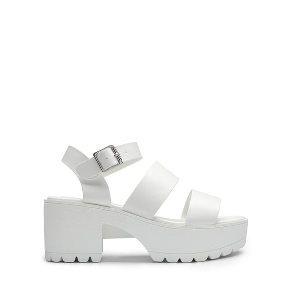Platform Chunky Fisherman Sandals - WHITE - 4