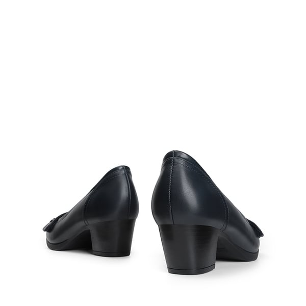 Comfortable Arch Support Slip On Pumps - NAVY - 3