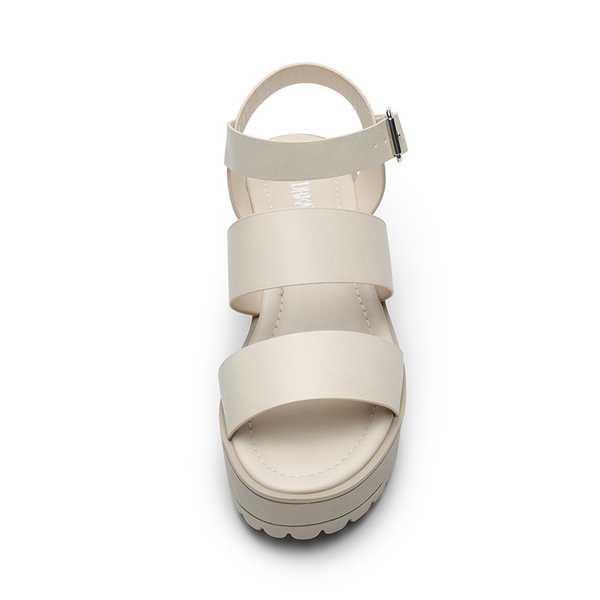 Platform Chunky Fisherman Sandals - BEIGE - 5