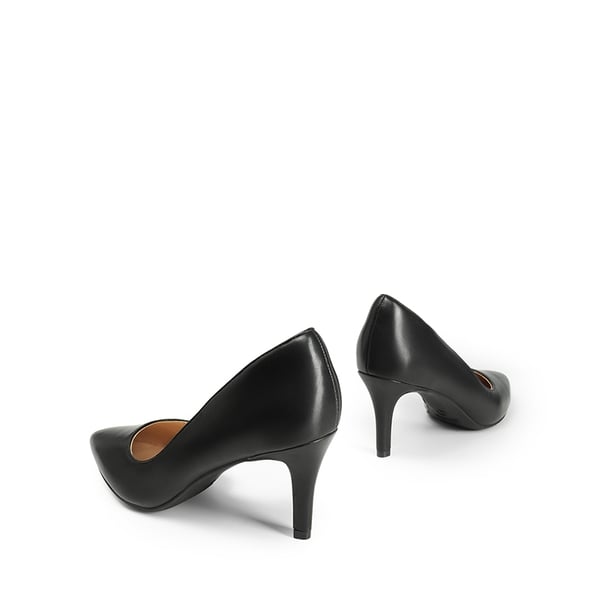 Pointed Toe Stiletto D'Orsay Pumps - BLACK-PU - 3