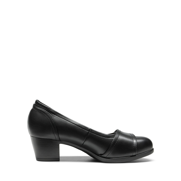 Comfortable Arch Support Slip On Pumps - BLACK - 1