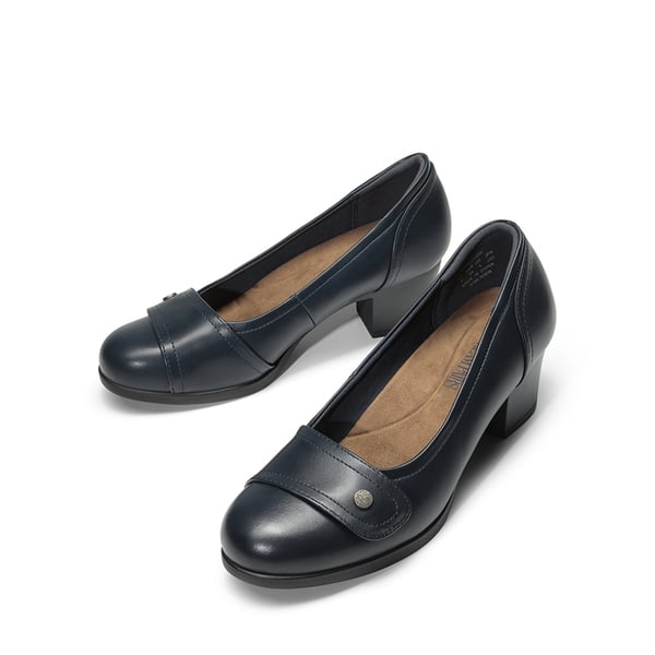 Comfortable Arch Support Slip On Pumps - NAVY - 2