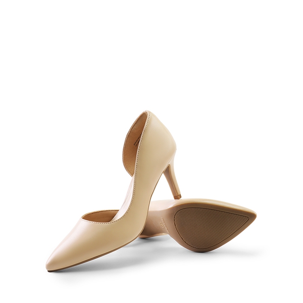 Pointed Toe Stiletto D'Orsay Pumps - NUDE-PU - 4