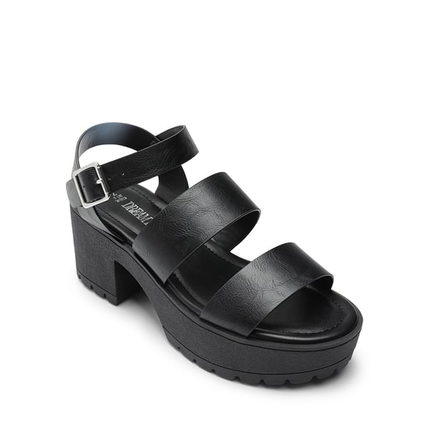 Platform Chunky Fisherman Sandals - BLACK - 6