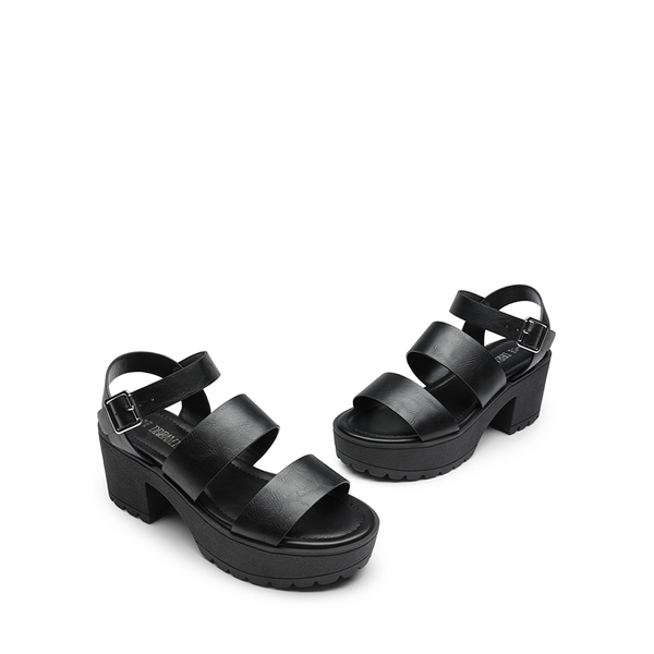 Platform Chunky Fisherman Sandals - BLACK - 7