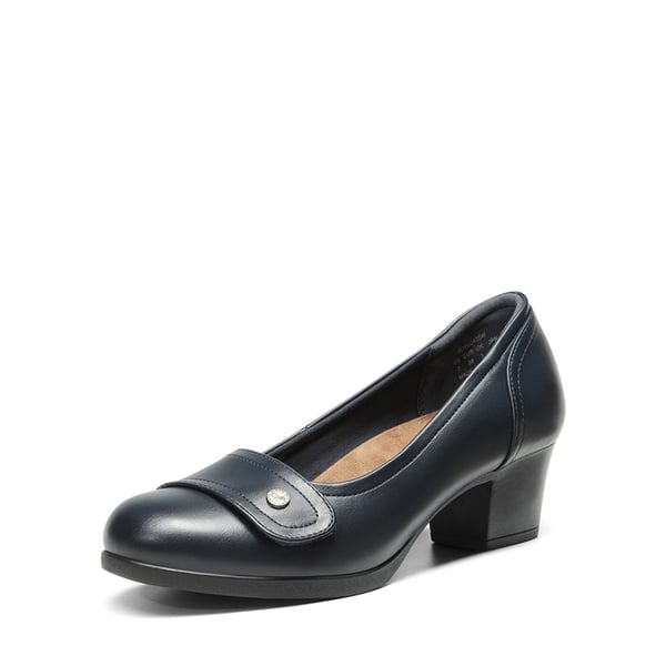 Comfortable Arch Support Slip On Pumps - NAVY -  0