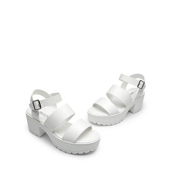 Platform Chunky Fisherman Sandals - WHITE - 7