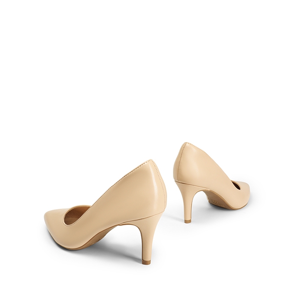 Pointed Toe Stiletto D'Orsay Pumps - NUDE-PU - 3