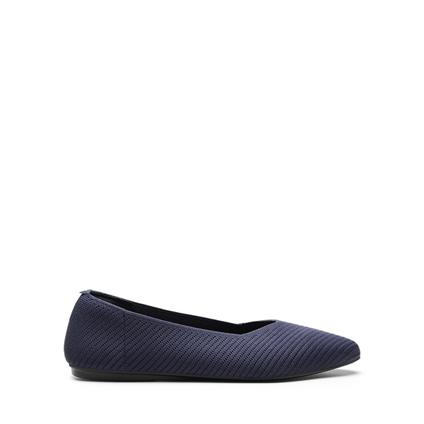 Almond Toe Arch Support Flats - NAVY - 3