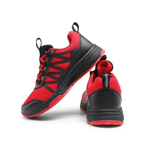 [DuraPlay Energy Exploders] Boys' & Girls' Lightweight Running Shoes - RED/BLACK - 4