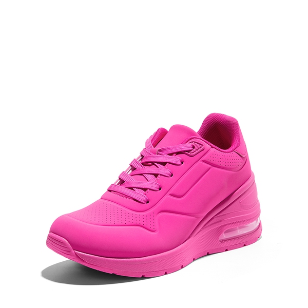 MAX Lace Up Air Cushion Platform Fashion Sneakers - HOT PINK -  0