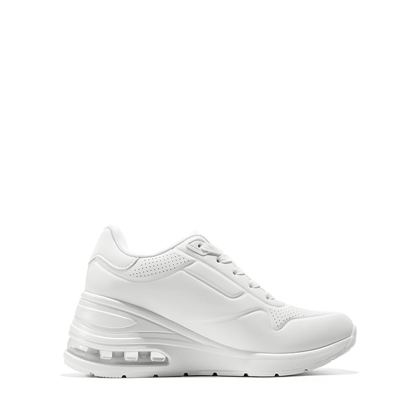 MAX Lace Up Air Cushion Platform Fashion Sneakers - WHITE - 1