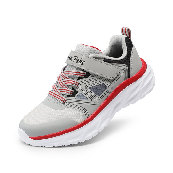 [HappyFeet Heroes] Boys & Girls Lightweight Non-Slip Sneakers - GREY -  0