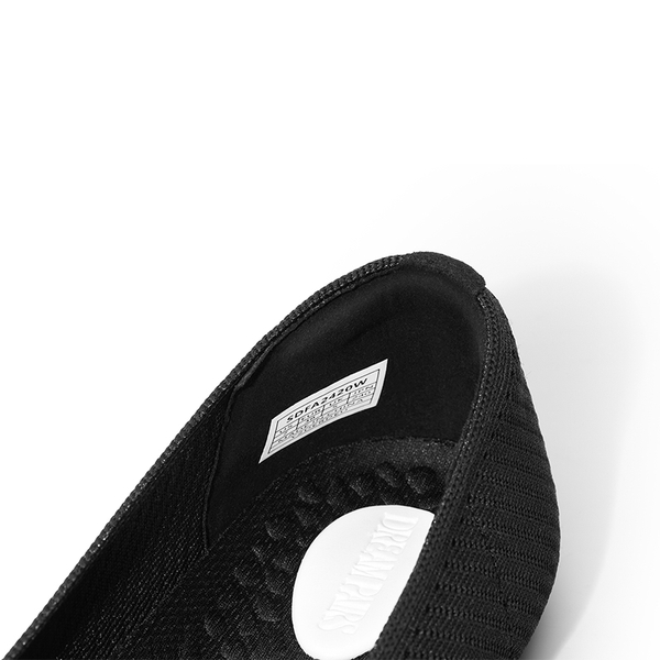 Almond Toe Arch Support Flats - BLACK - 4