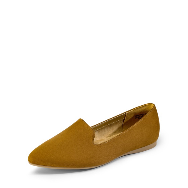 Comfortable Pointed Toe Slip On Loafers - TAN-SUEDE -  0