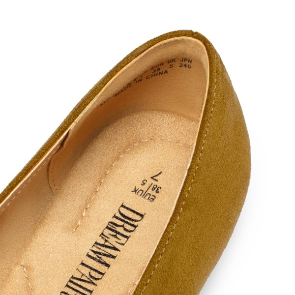 Comfortable Pointed Toe Slip On Loafers - TAN-SUEDE - 4