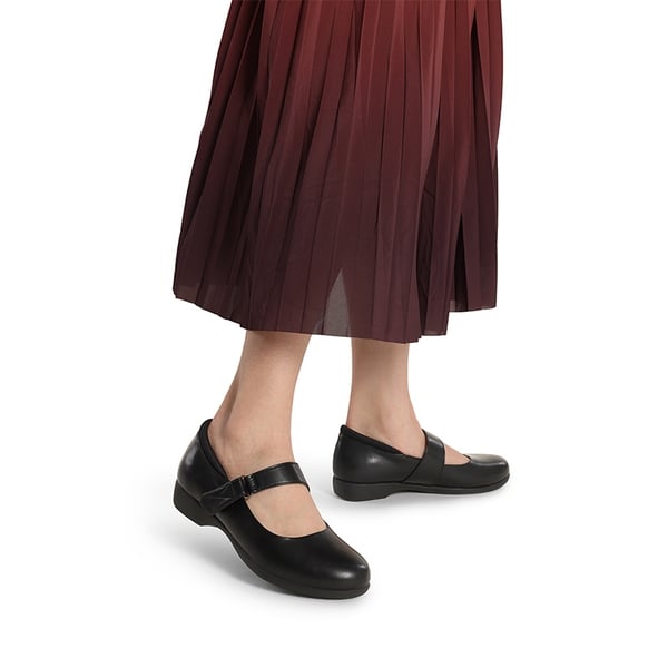 Mary Jane Non-Slip Comfortable Flats - BLACK - 5